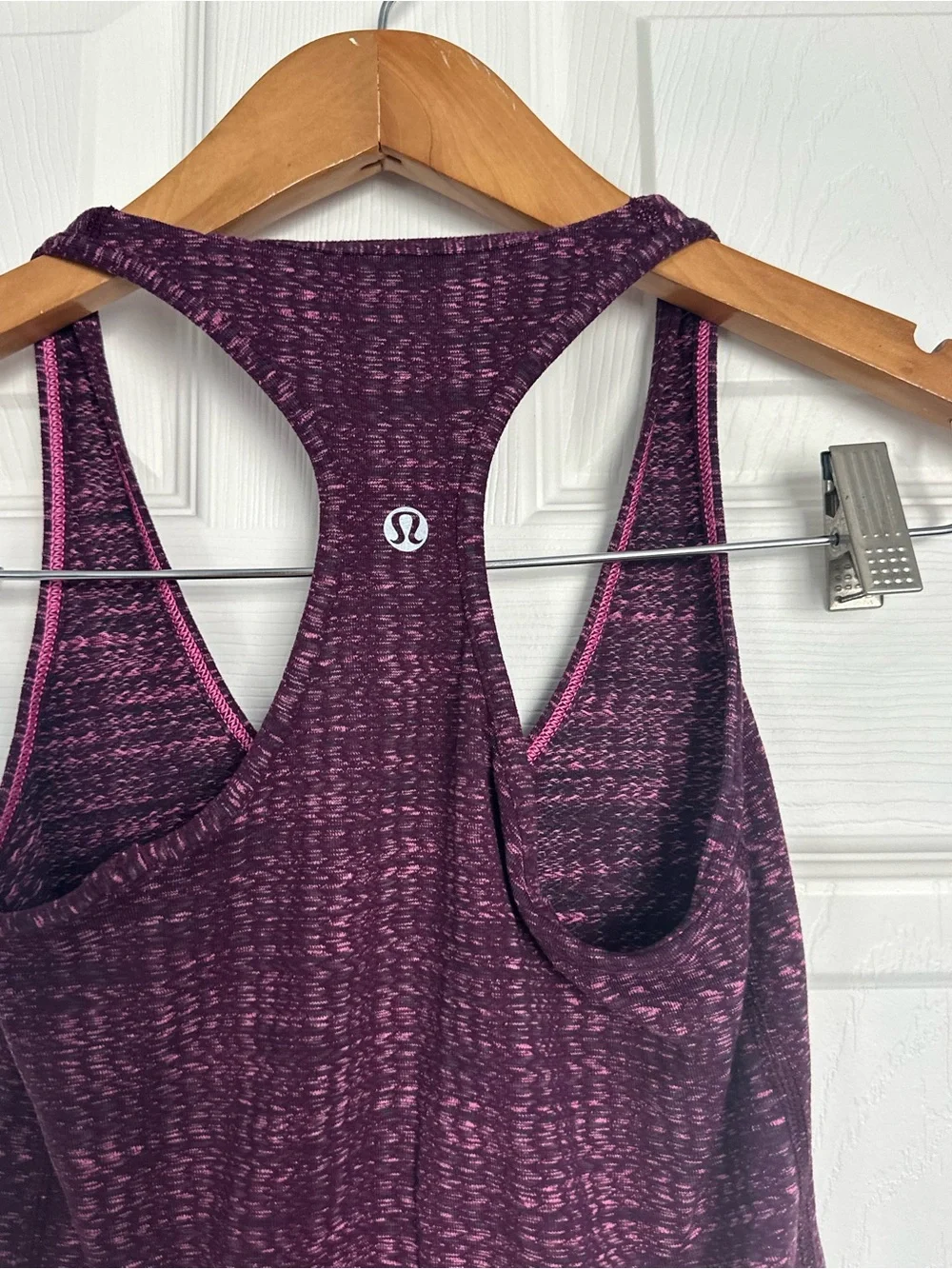Lululemon Athletic Top Heathered Purple Racerback Tank Top